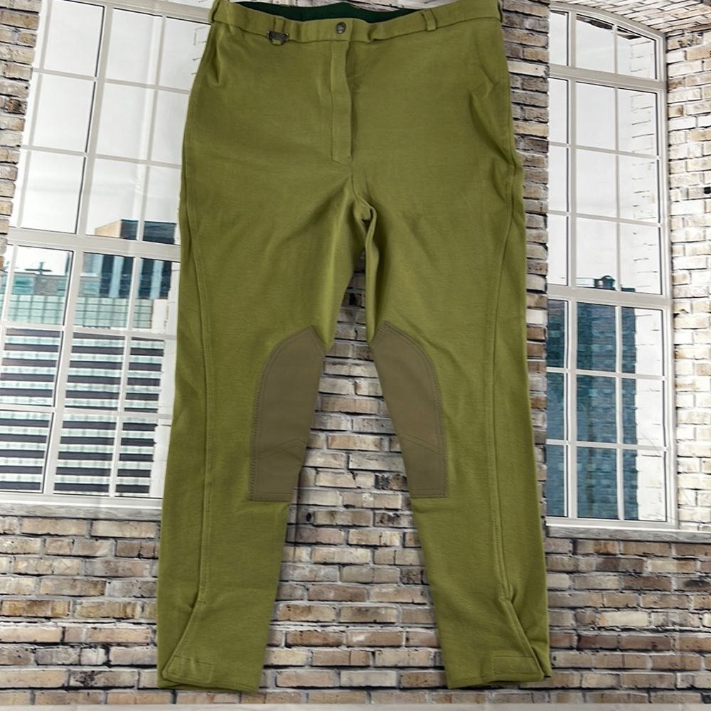 FLAW Women’s Dublin Ride Life Style Green Spandex Riding Pants (34) M13